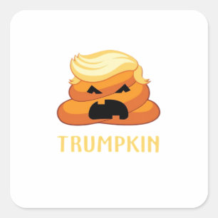Trumpkin Kackte Funny Halloween Quadratischer Aufkleber