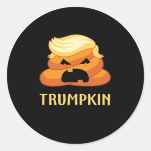 Trumpkin Kackte Funny Halloween Runder Aufkleber