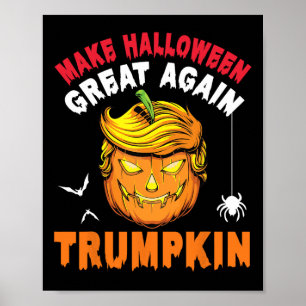 Trumpkin Kürbis Gesicht Mach Halloween wieder groß Poster