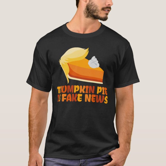 Trumpkin Kürbis-Torten-lustiger Erntedank T-Shirt (Vorderseite)