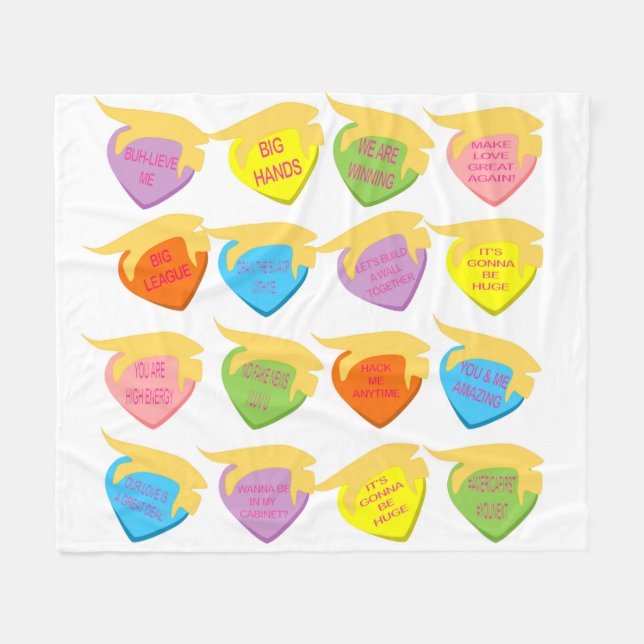 Trumpkin Lovin' Hearts Fleece Blanket (Vorderseite (Horizontal))