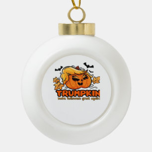 Trumpkin - Mache Halloween wieder groß! - Funny Ha Keramik Kugel-Ornament