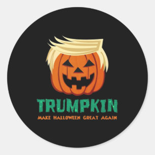Trumpkin macht Halloween erneut zu einem Zitat Runder Aufkleber