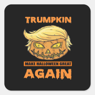 Trumpkin macht Halloween Great Again Funny Classic Quadratischer Aufkleber
