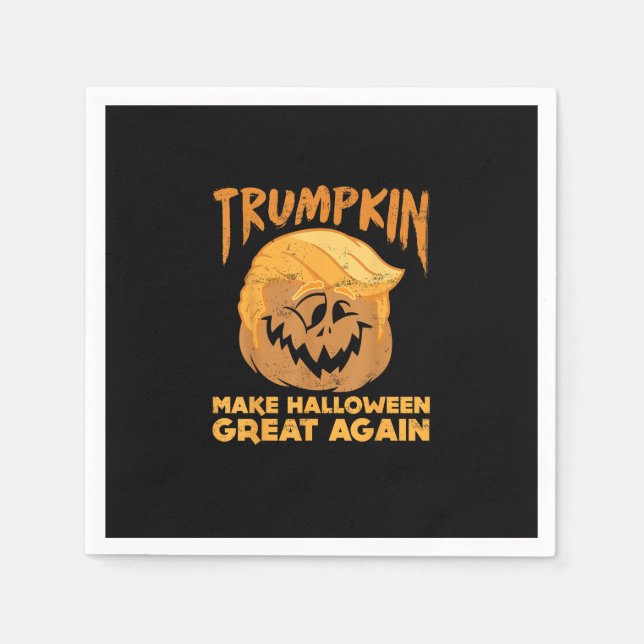 Trumpkin macht Halloween Great Again Funny Politic Serviette (Vorderseite)