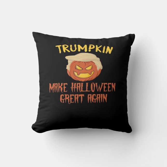 Trumpkin macht Halloween wieder groß - Funny Costu Kissen (Vorderseite)