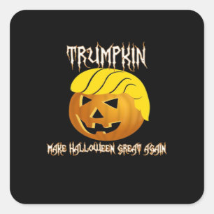 Trumpkin macht Halloween wieder groß Quadratischer Aufkleber