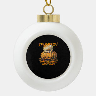 Trumpkin macht Halloween wieder groß - Spooker Aut Keramik Kugel-Ornament