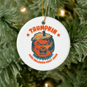 Trumpkin macht Halloween wieder großartig lustig Keramik Ornament