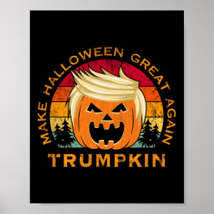 Trumpkin macht Halloween wieder Vintag Poster