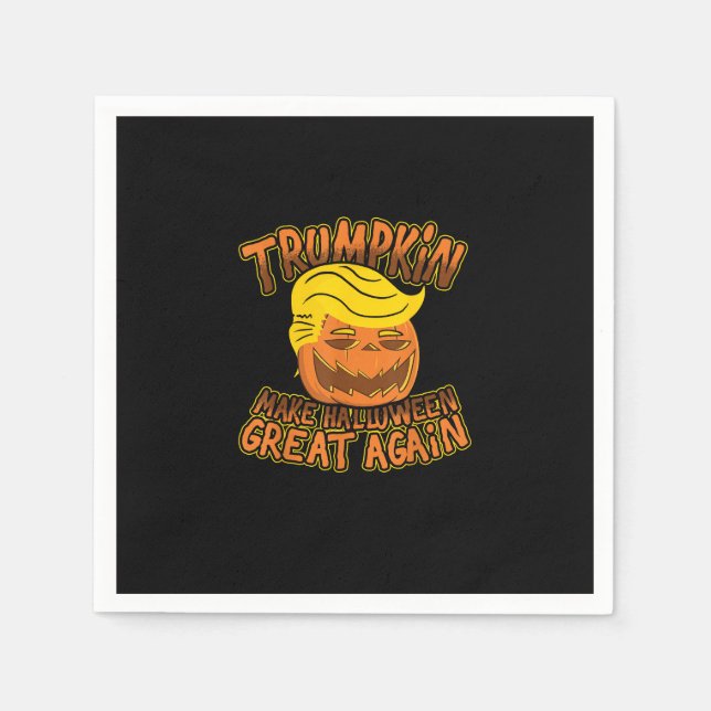 Trumpkin macht Halloween wieder zu einer lustigen  Serviette (Vorderseite)