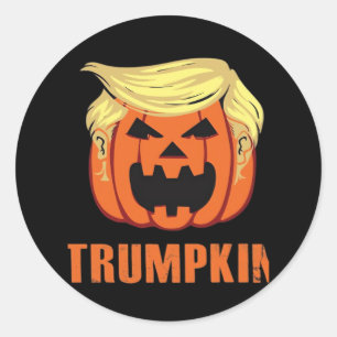 Trumpkin Make Halloween Runder Aufkleber