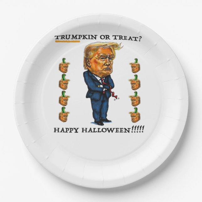 Trumpkin oder Leckerei Classic Pappteller (Vorderseite)