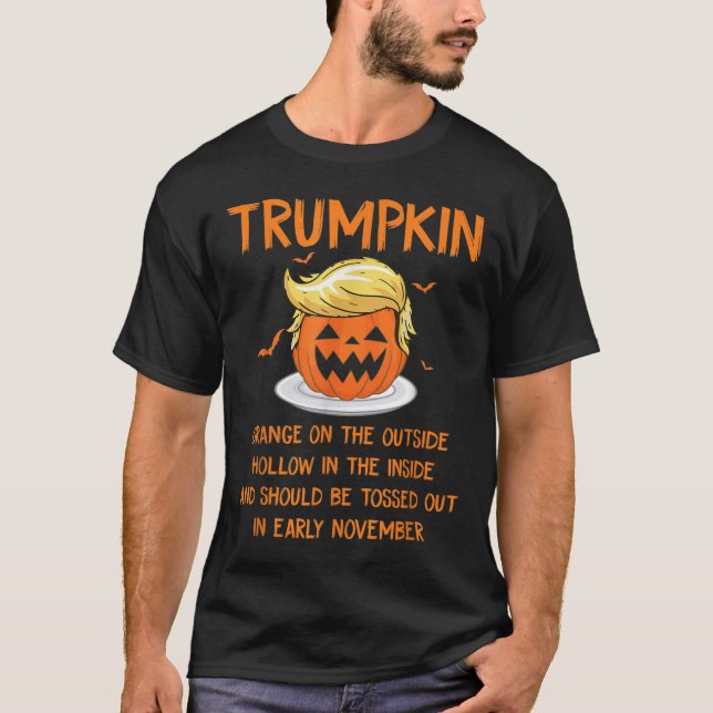 Trumpkin Orange auf der äußeren Anti-Trumpf Hallow T-Shirt (Vorderseite)