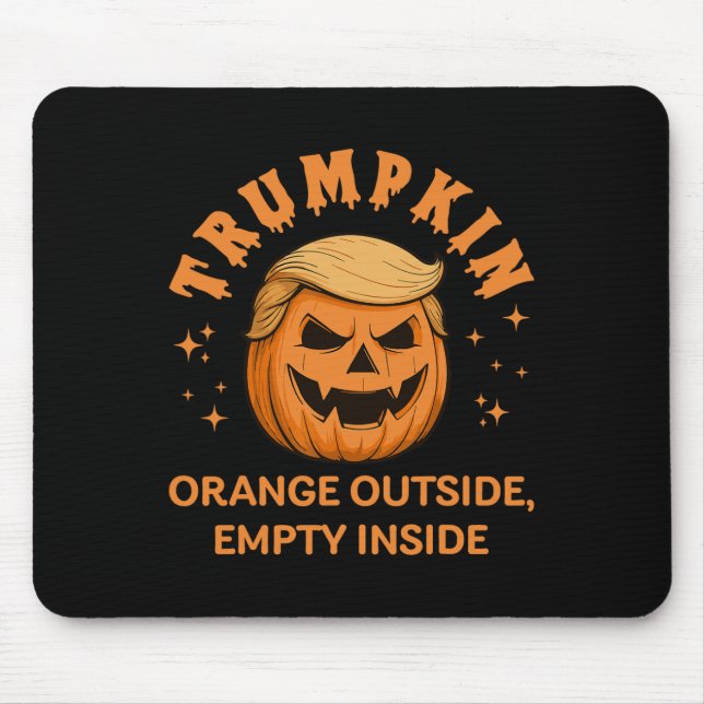 Trumpkin Orange Outside Empty Inside Funny Hallowe Mousepad (Vorne)