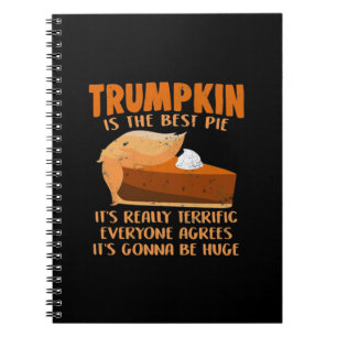 Trumpkin Pie Funny Design - Erntedank Party Hol Notizblock