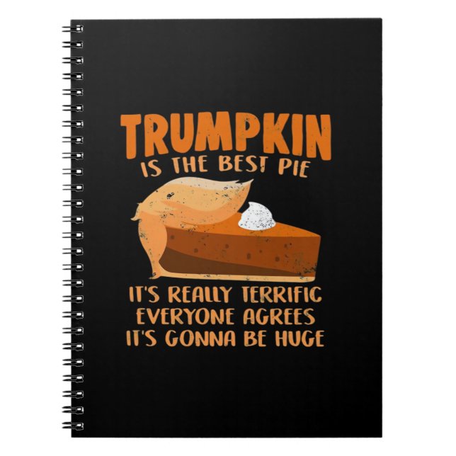 Trumpkin Pie Funny Design - Erntedank Party Hol Notizblock (Vorderseite)