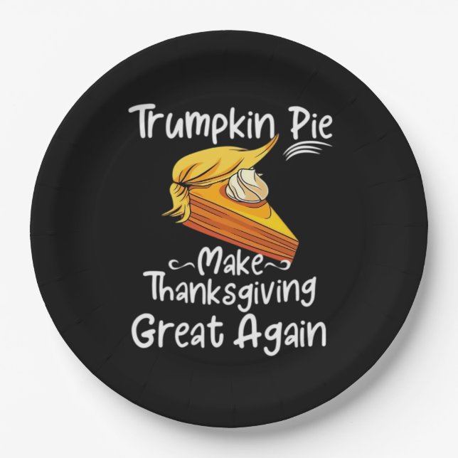 Trumpkin Pie macht Erntedank wieder groß Basebal Pappteller (Vorderseite)