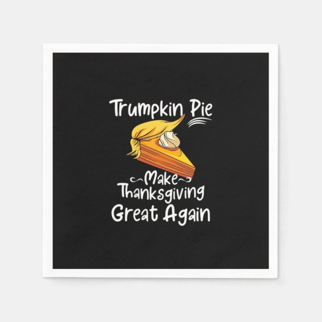 Trumpkin Pie macht Erntedank wieder groß Basebal Serviette (Vorderseite)