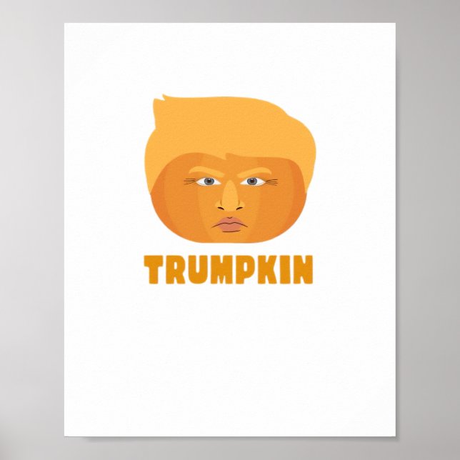 Trumpkin Pumpkin Funny Halloween Design Classic Poster (Vorne)