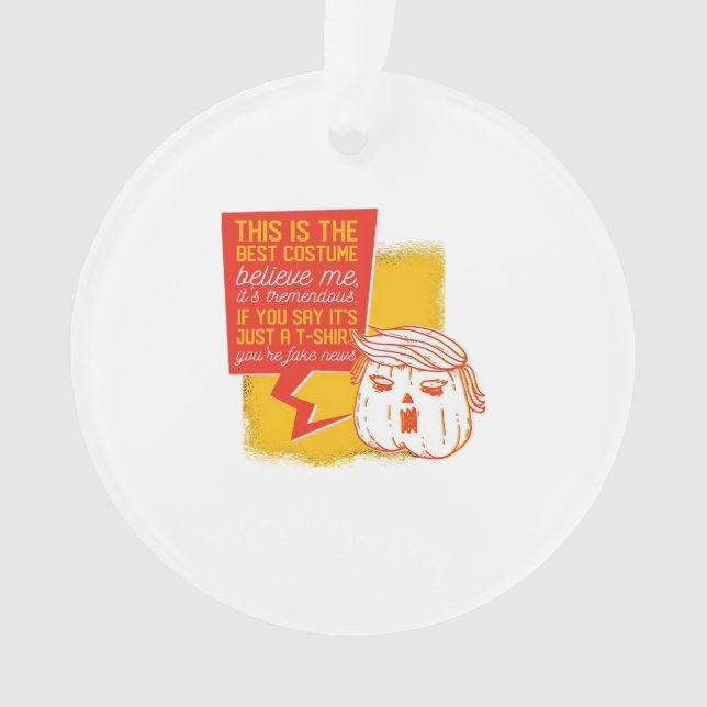 Trumpkin Pumpkin Funny Halloween Zitat Ornament (Vorderseite)