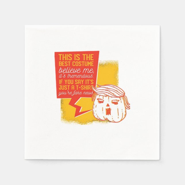 Trumpkin Pumpkin Funny Halloween Zitat Serviette (Vorderseite)