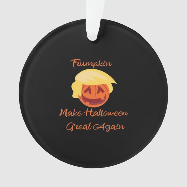 Trumpkin Pumpkin Halloween Design - Spooky Basic S Ornament (Vorderseite)
