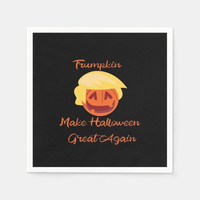 Trumpkin Pumpkin Halloween Design - Spooky Basic S Serviette (Vorderseite)