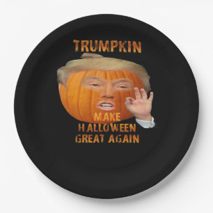 Trumpkin Pumpkin Halloween wieder groß Pappteller