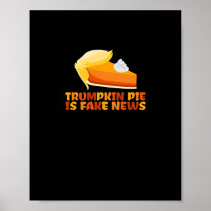 Trumpkin Pumpkin Pie Funny Erntedank Angepasst Poster