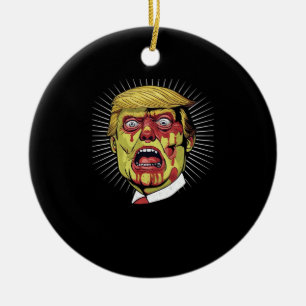 Trumpkin Retro Halloween Keramik Ornament