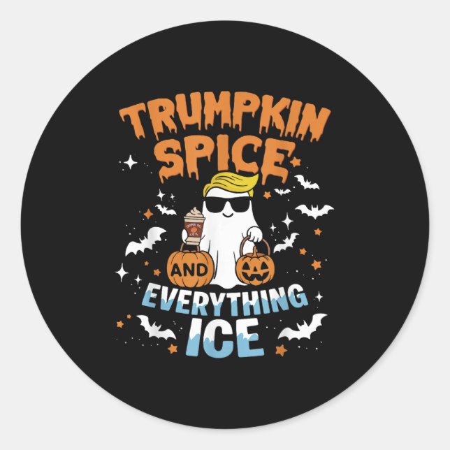Trumpkin Sce And Everything Ice Fall Autumn Hallow Runder Aufkleber (Vorderseite)