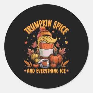 Trumpkin Sce Und Alles Eis Liberaler Herbst Hallo Runder Aufkleber