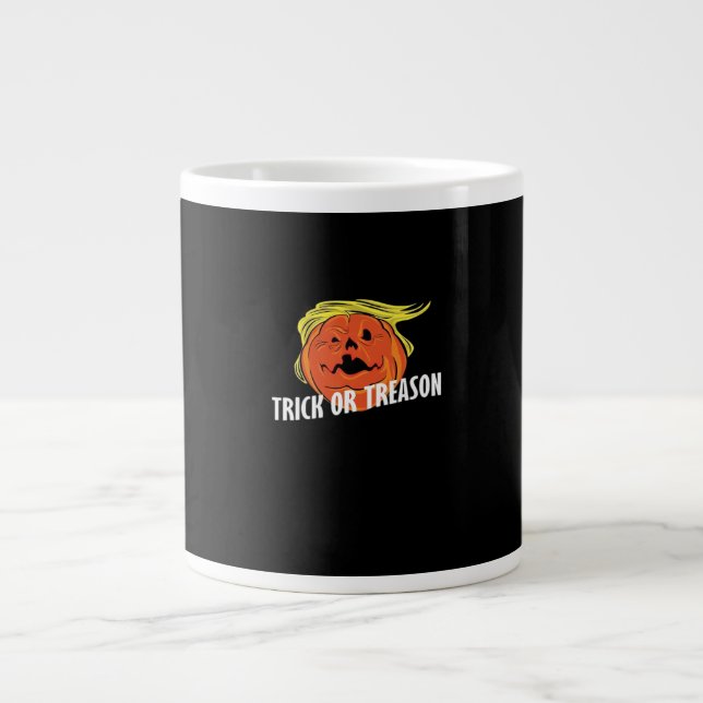 Trumpkin - Trick oder Verrat Halloween Jumbo-Tasse (Vorderseite)