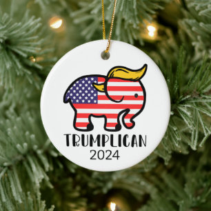 Trumplican Elephant Keramik Ornament