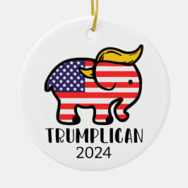 Trumplican Elephant Keramik Ornament