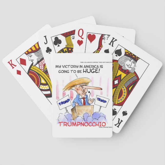 Trumpnocchio Funny Donald Trump Artikel Spielkarten (Rückseite)