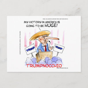 Trumpnocchio Lustige Donald Trump Artikel Postkarte