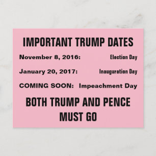 Trumps Amtsenthebungswiderstand Postkarte