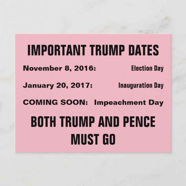 Trumps Amtsenthebungswiderstand Postkarte (Vorderseite)