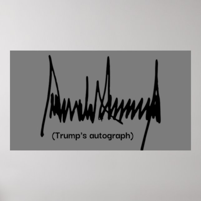 Trumps Autographenposter Poster (Vorne)