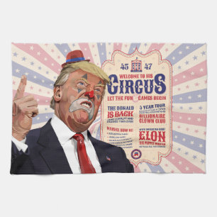 Trumps Clown Show Circus - Vintage Poster Design Geschirrtuch