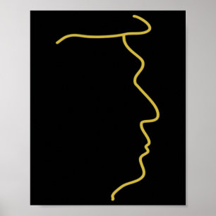 Trumps Goldenes Profil (groß) Poster