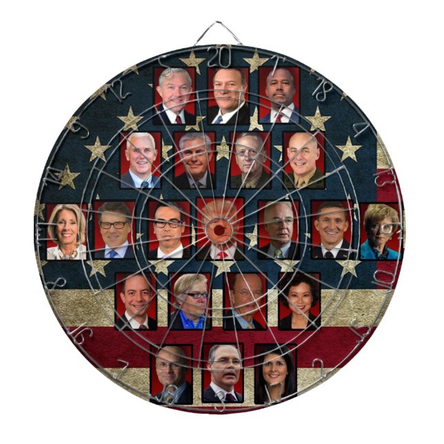 Trumps Kabinett im Weißen Haus Dartscheibe (vorne)