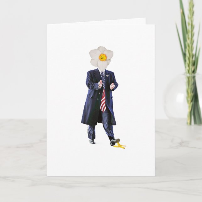 Trumps "Keine Blume" - individuell anpassbare Gebu Karte (Vorderseite)