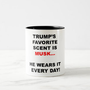 Trumps Lieblingszettel ist Musk Zweifarbige Tasse