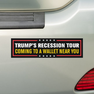 Trumps Rezessionstarife gegen Trump Autoaufkleber
