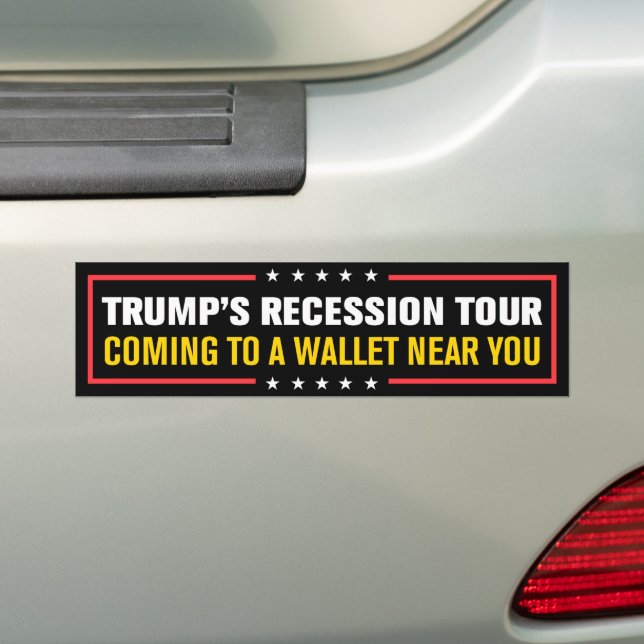 Trumps Rezessionstarife gegen Trump Autoaufkleber (Auf Auto)