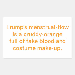 Trumps schmuddelig-orange Periode Hankamer Artjunk Rechteckiger Aufkleber