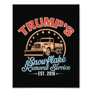 Trumps Schneebeseitigungsdienst Trump 2024  Fotodruck
